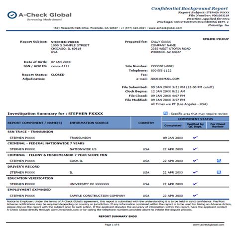 Background Screening – Individual Check .